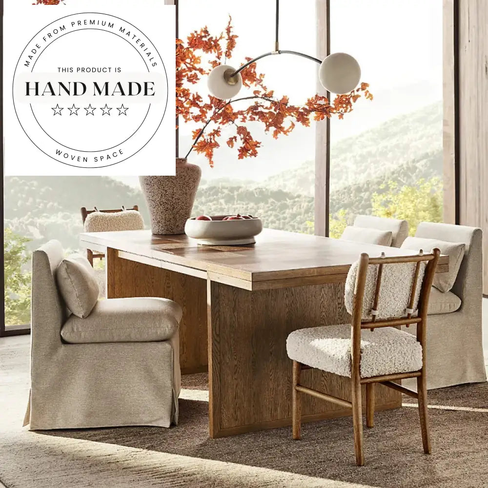 Modern Expandable Rectangle Solid Wood Walnut Finish Large Dining Table