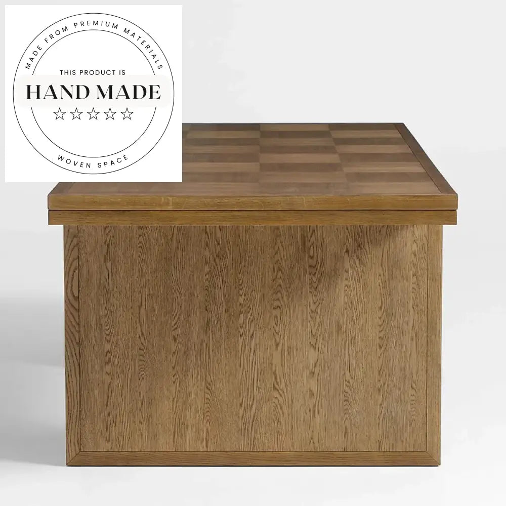 Modern Expandable Rectangle Solid Wood Walnut Finish Large Dining Table
