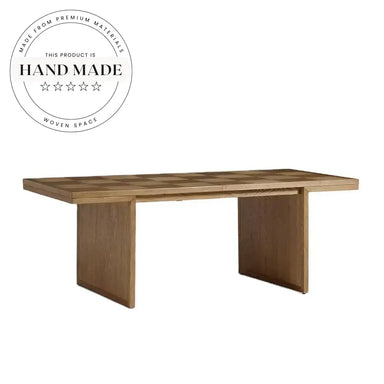 Modern Expandable Rectangle Solid Wood Walnut Finish Large Dining Table