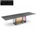 Modern Extendable Glass & Wood Top Dining Table for Home & Hotel
