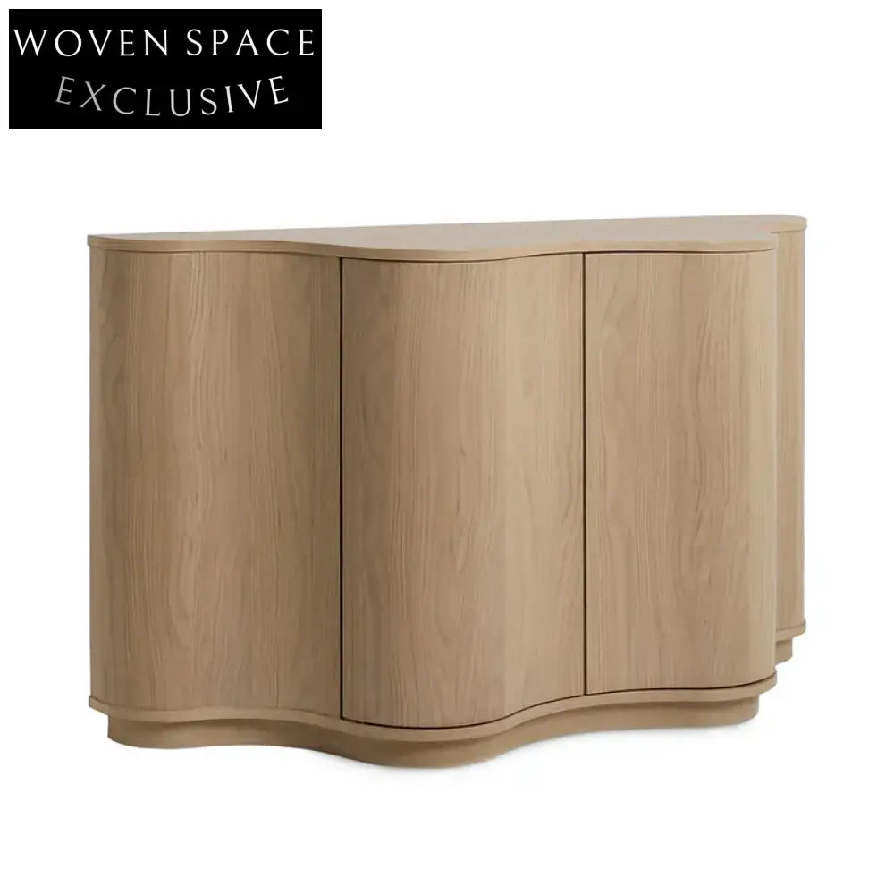 Modern Extendable Solid Wood Console Cabinet with Drawer Sideboard