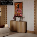 Modern Extendable Solid Wood Console Cabinet with Drawer Sideboard