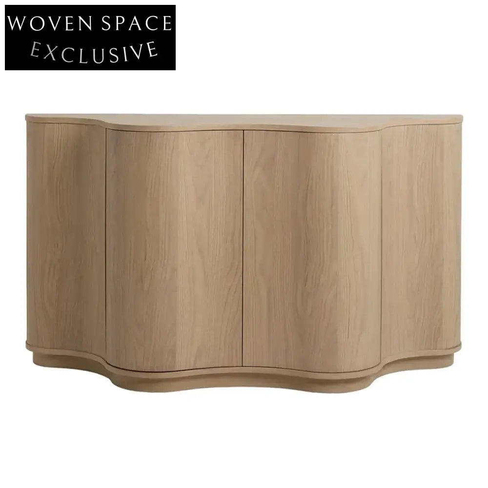 Modern Extendable Solid Wood Console Cabinet with Drawer Sideboard