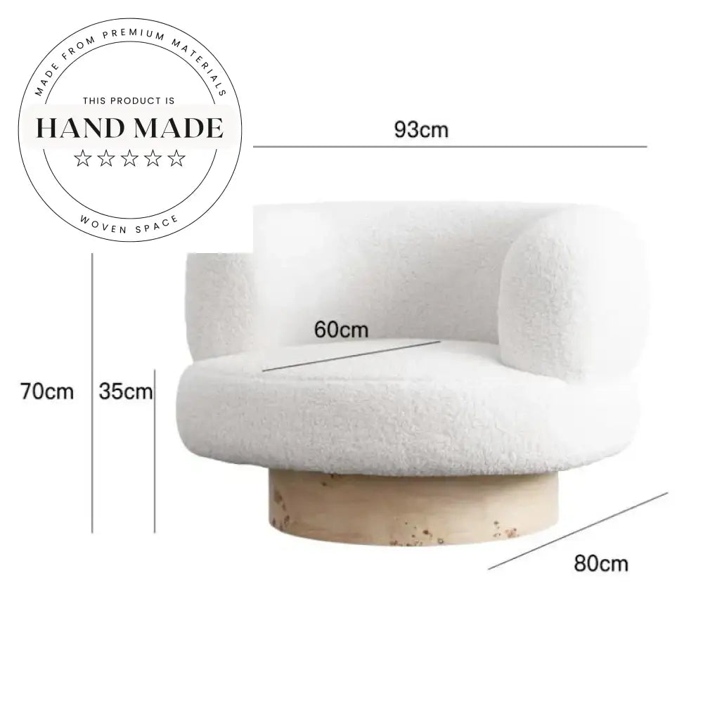 Modern Fabric Boucle Accent Armchair for Living Room Lounge Home