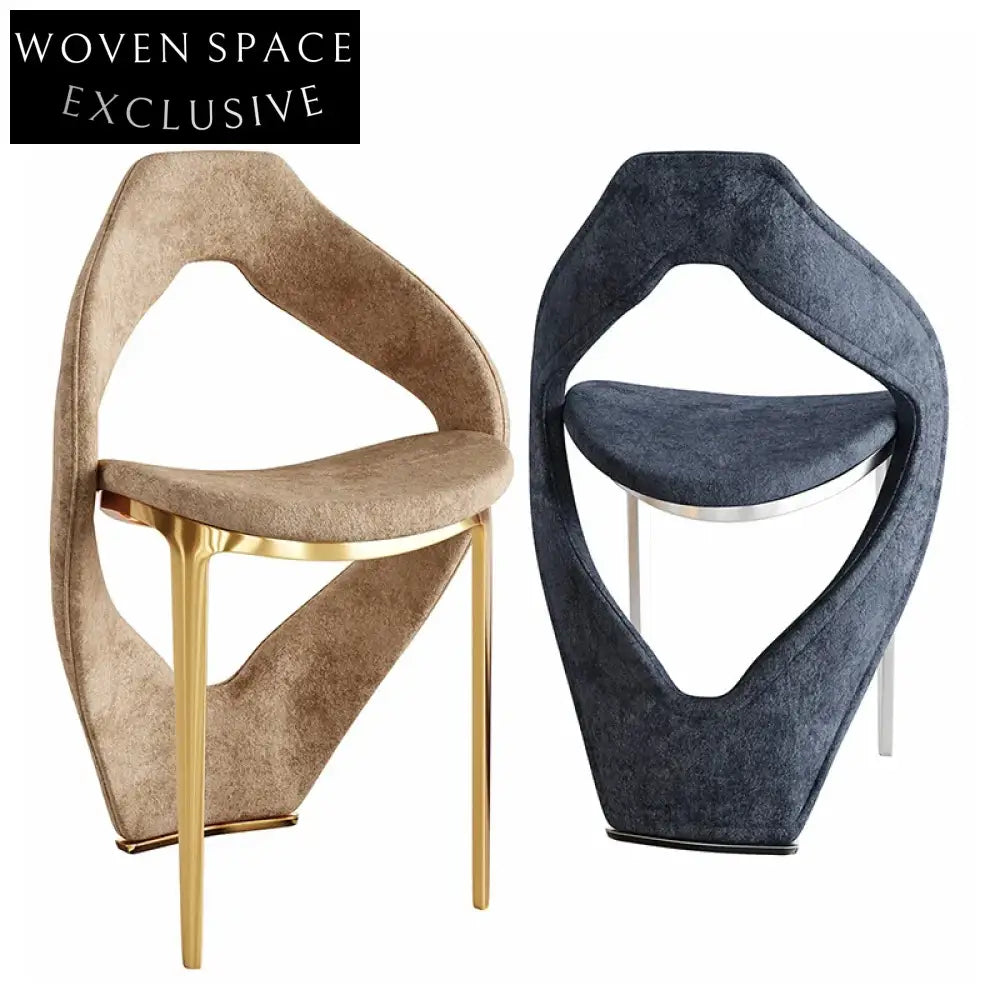 Modern Fabric Dining Chair Stainless Steel Frame Elegant Home Dining