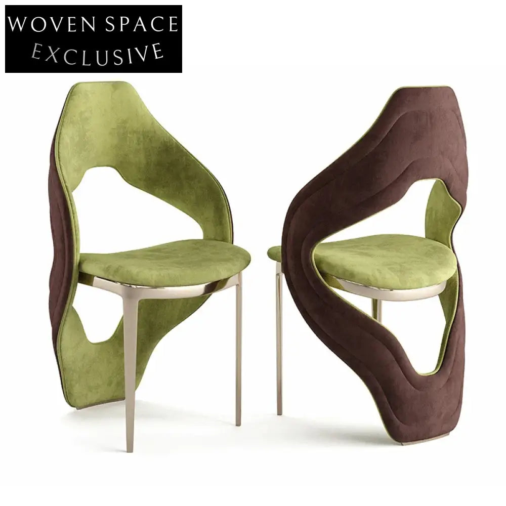 Modern Fabric Dining Chair Stainless Steel Frame Elegant Home Dining