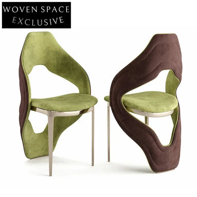 Modern Fabric Dining Chair Stainless Steel Frame Elegant Home Dining