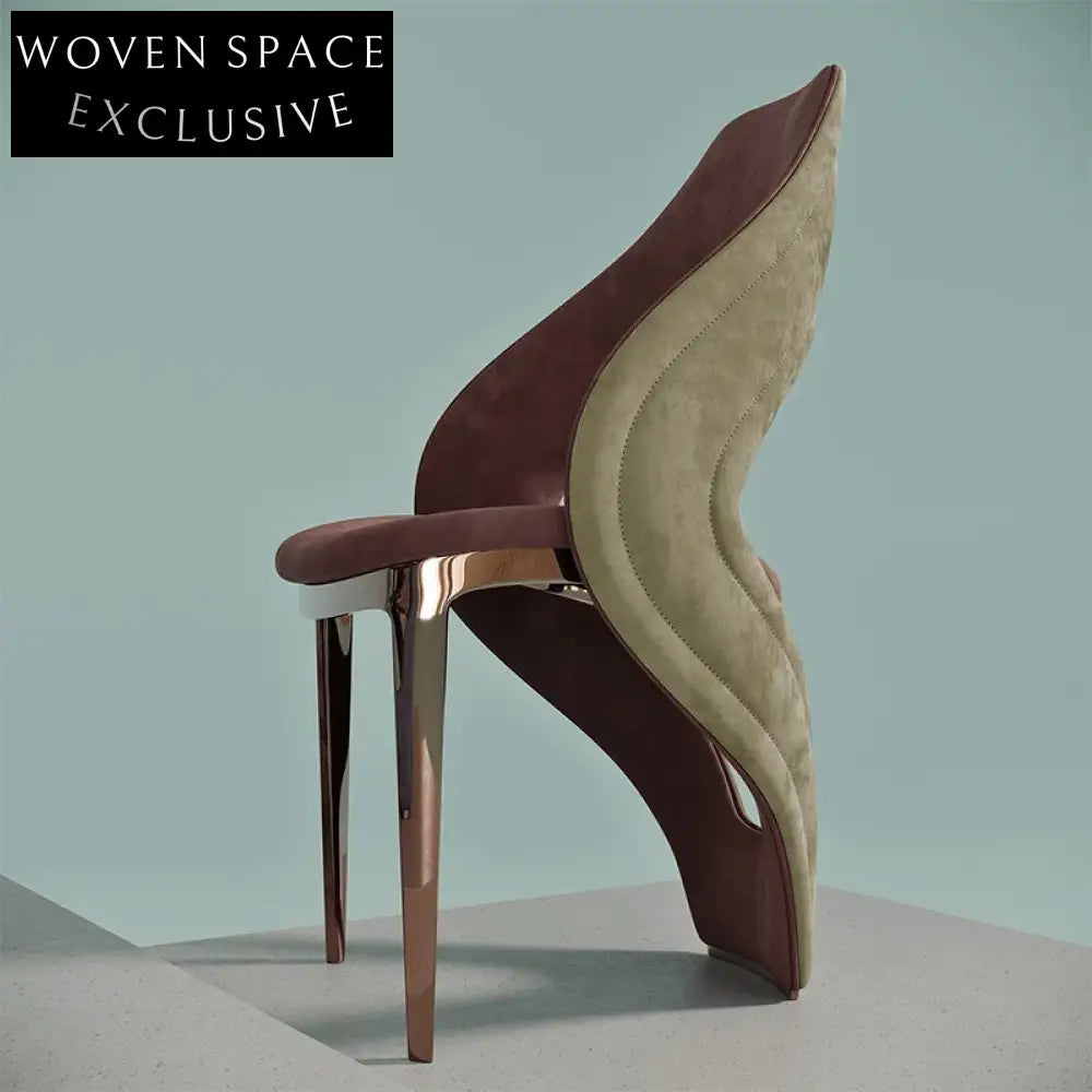 Modern Fabric Dining Chair Stainless Steel Frame Elegant Home Dining