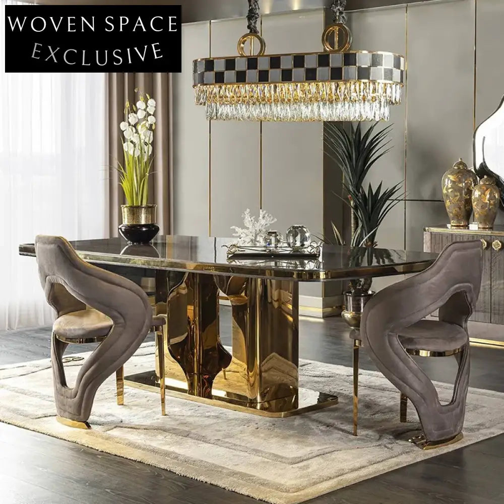 Modern Fabric Dining Chair Stainless Steel Frame Elegant Home Dining
