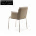 Modern Fabric Dining Chair Steel Base Comfortable Backrest Upholstered Chair