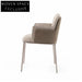 Modern Fabric Dining Chair Steel Base Comfortable Backrest Upholstered Chair