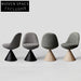 Modern Fabric Dining Chair with Revolving Seat, Elegant Cone Base Chair