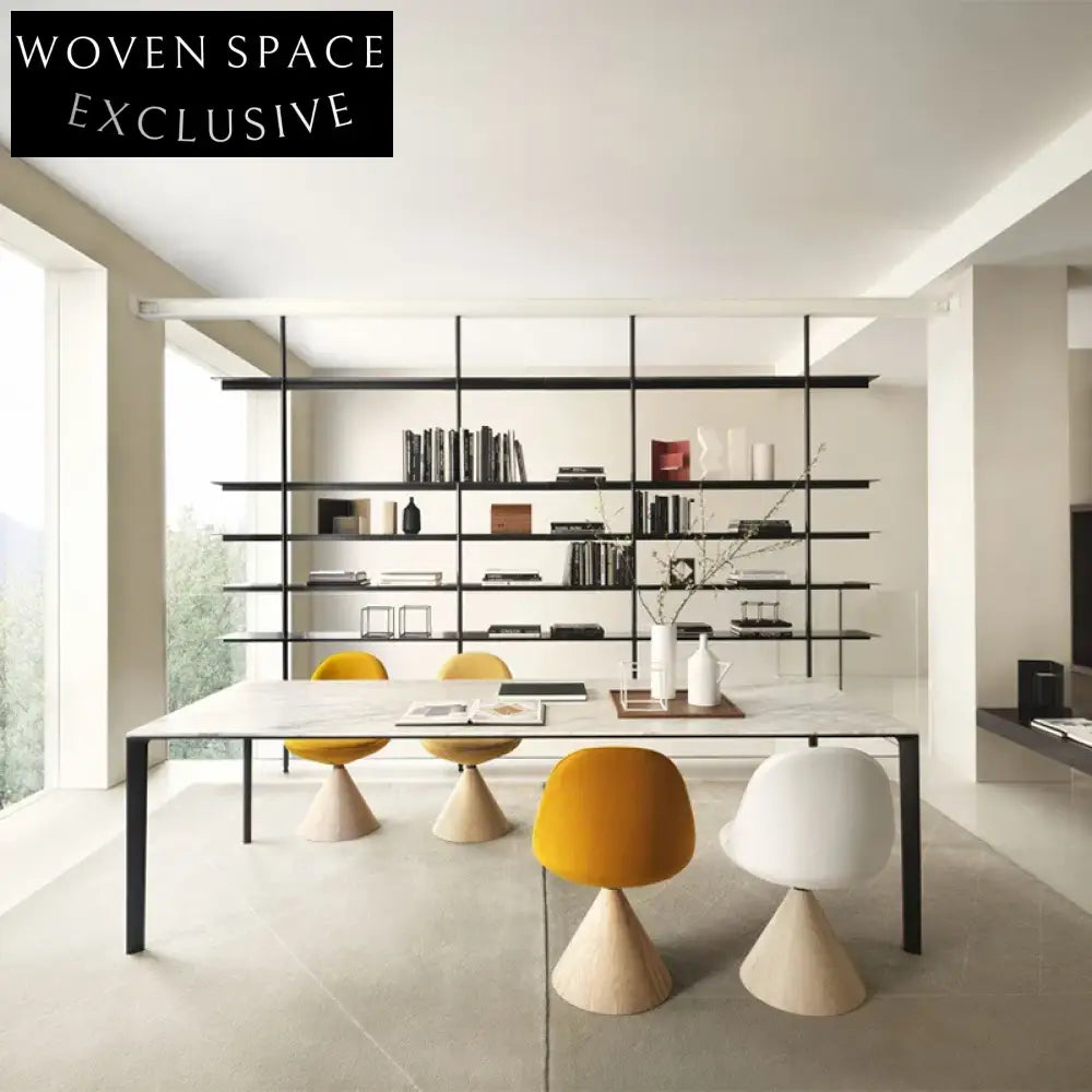 Modern Fabric Dining Chair with Revolving Seat, Elegant Cone Base Chair