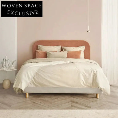 Modern Fabric Double Bed for Kids & Adults Bedroom Furniture