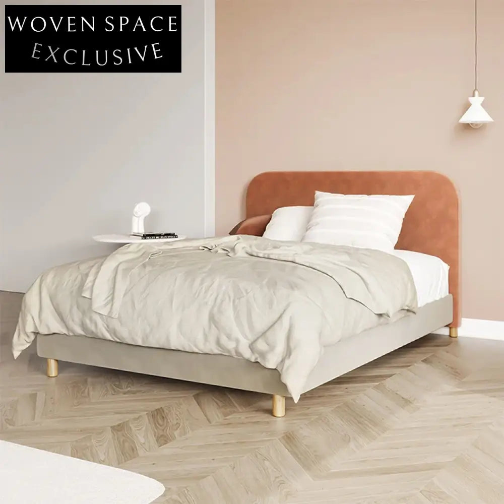 Modern Fabric Double Bed for Kids & Adults Bedroom Furniture