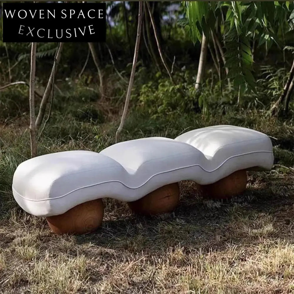 Modern Fabric Long Ottoman Bedroom Sofa Stool, Luxury Bed End Bench Seating