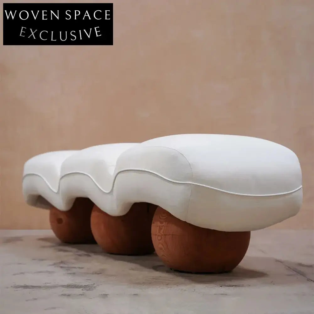 Modern Fabric Long Ottoman Bedroom Sofa Stool, Luxury Bed End Bench Seating