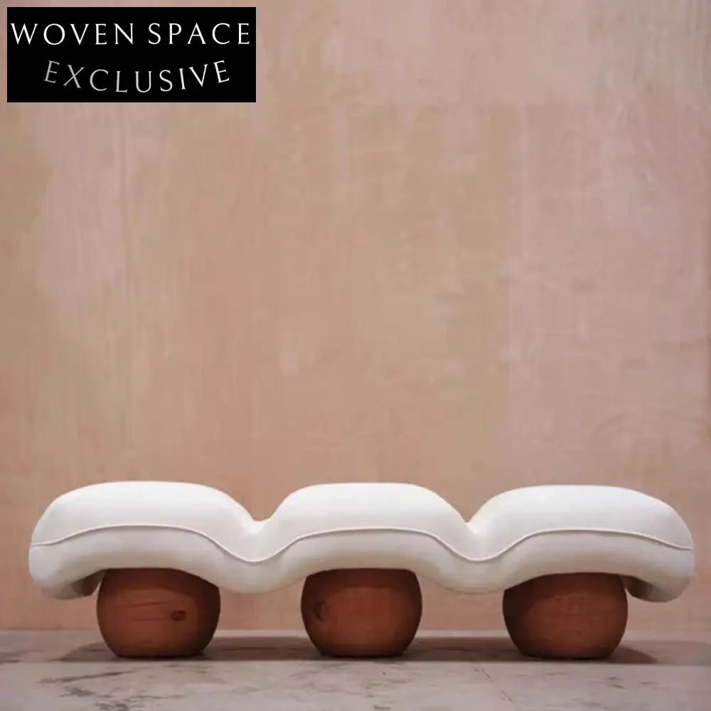 Modern Fabric Long Ottoman Bedroom Sofa Stool, Luxury Bed End Bench Seating