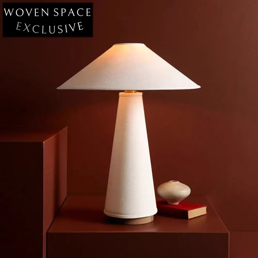 Modern Fabric Mushroom Table Lamp, Elegant Decorative Bedside Accent Lighting