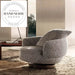 Modern Fabric Reclining Leisure Chair with Swivel Base and Adjustable Features