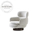 Modern Fabric Reclining Leisure Chair with Swivel Base and Adjustable Features