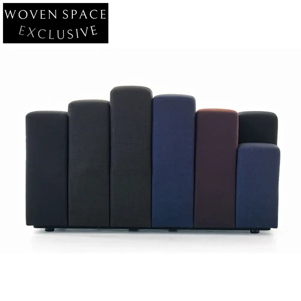 Modern Fabric Sectional Recliner with Wooden Frame for Office Living Couch