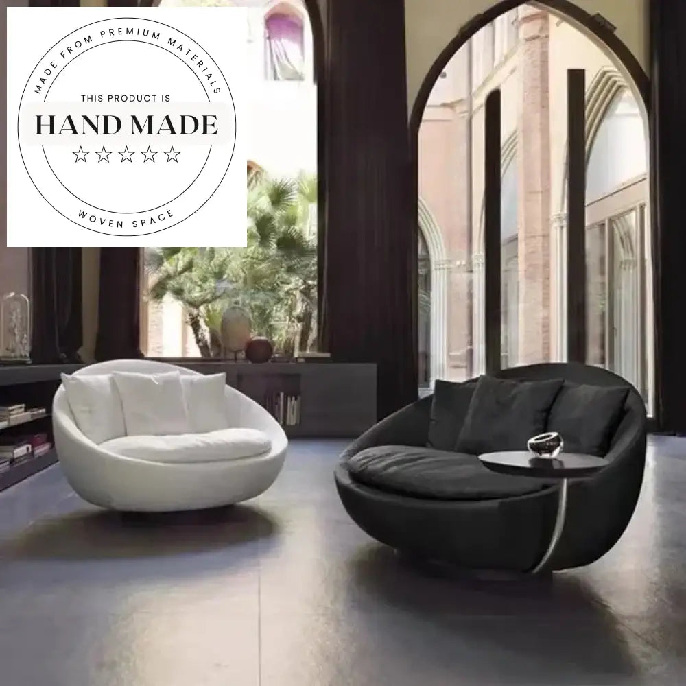 Modern Fabric Swivel Leisure Accent Chair with Removable Tray