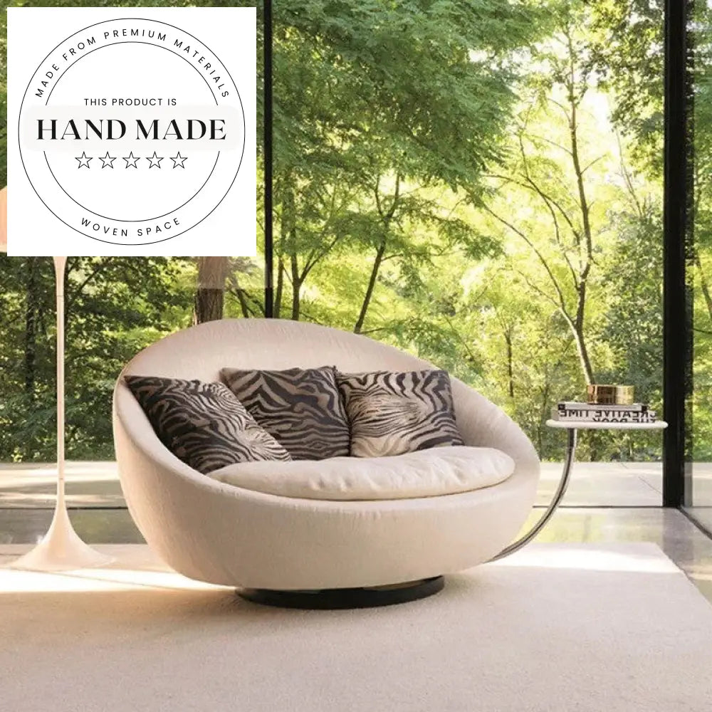 Modern Fabric Swivel Leisure Accent Chair with Removable Tray