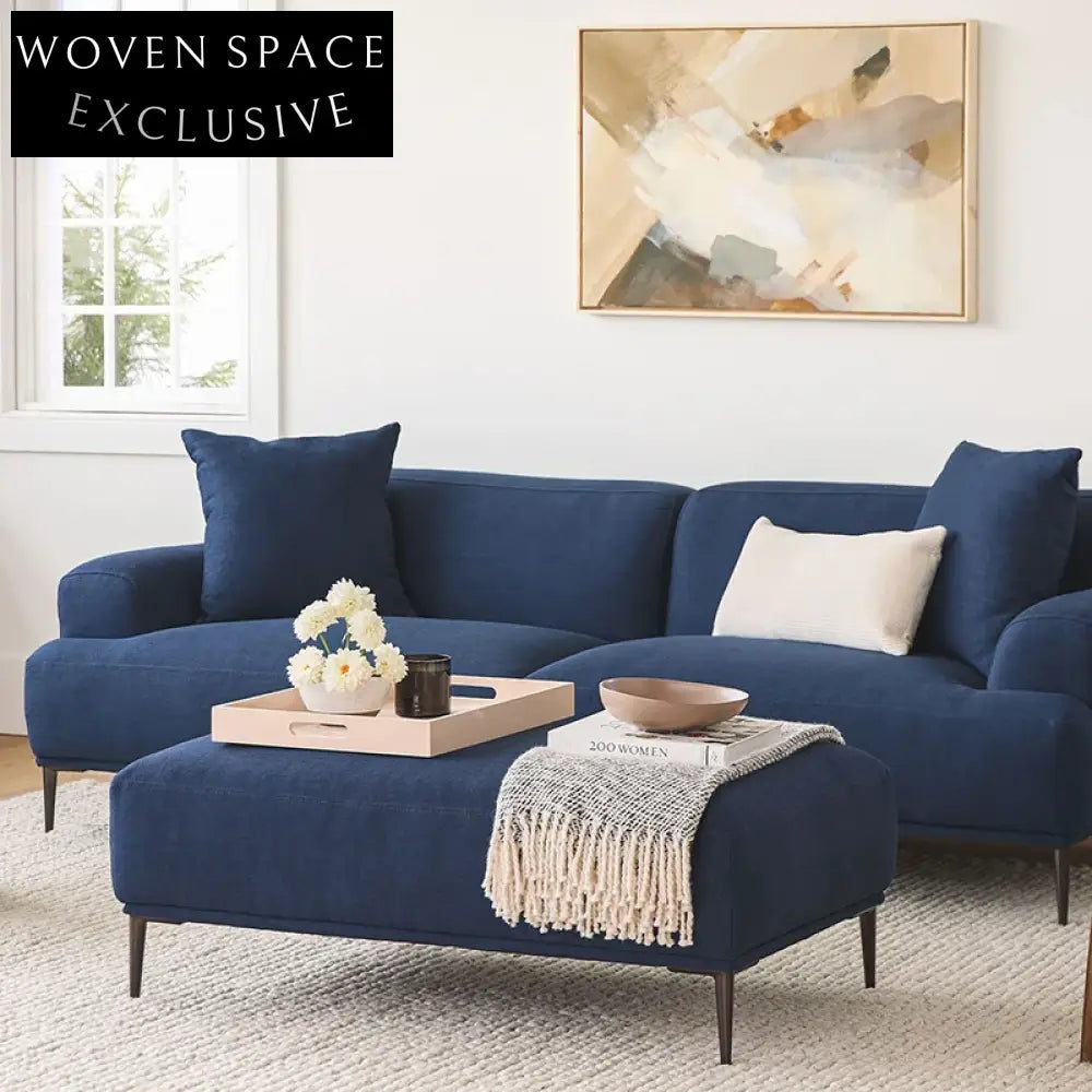 Modern Fabric Upholstered 3-Seat Sectional Sofa Couch for Living Room