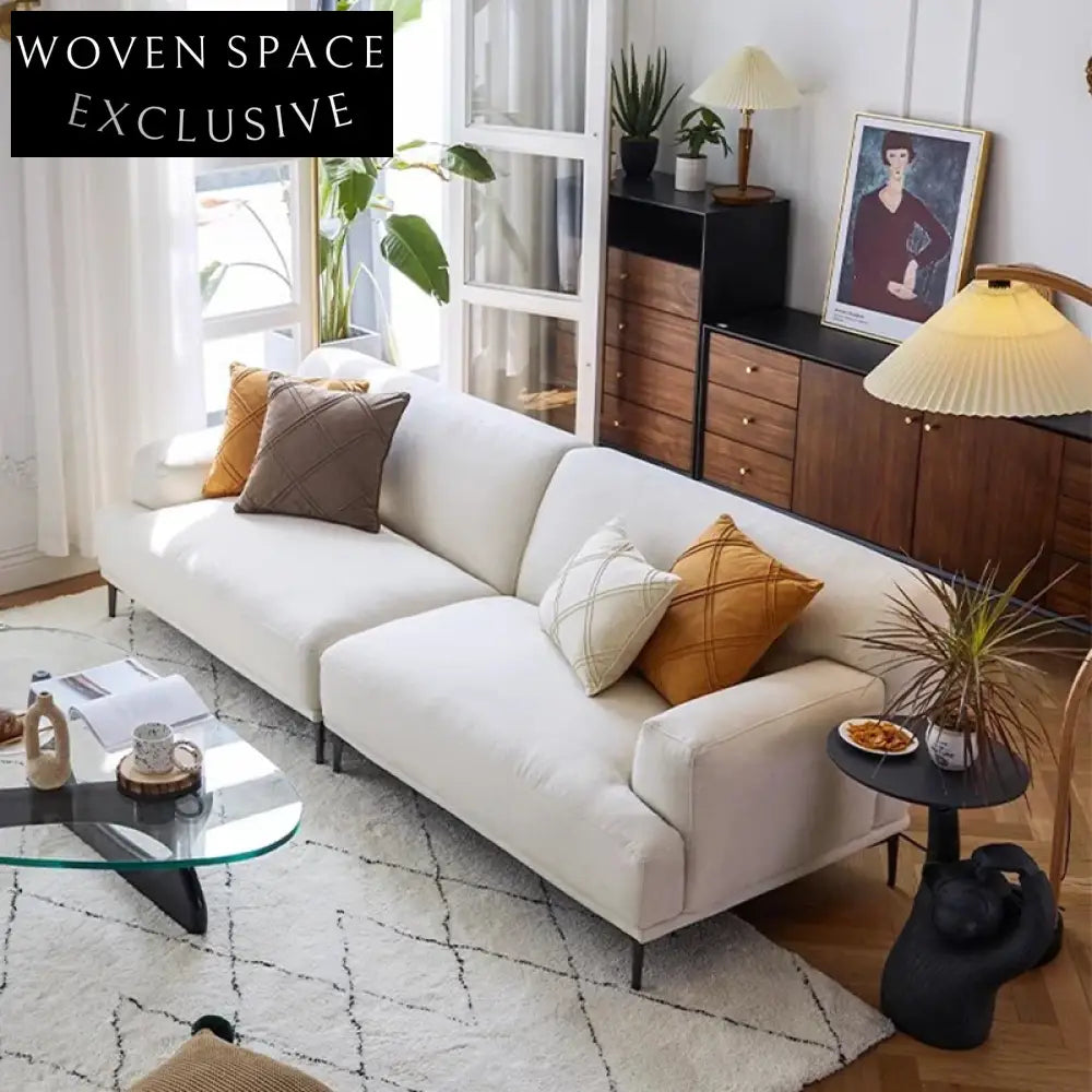 Modern Fabric Upholstered 3-Seat Sectional Sofa Couch for Living Room