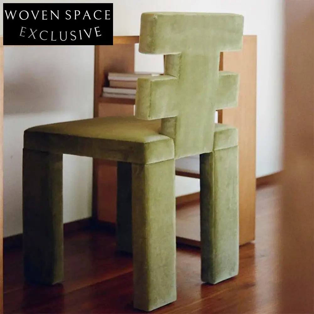 Modern Fabric Upholstered Dining Chair with Backrest for Cafe Restaurant Home