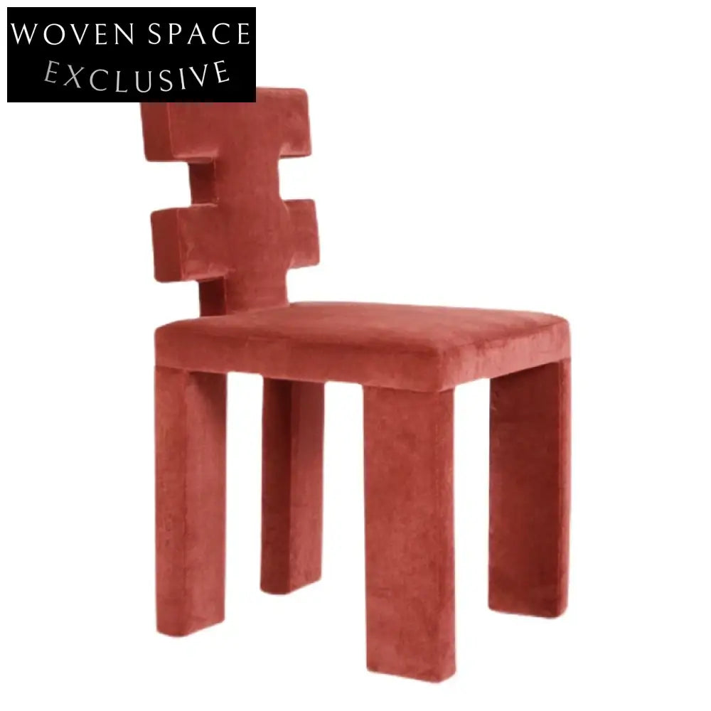 Modern Fabric Upholstered Dining Chair with Backrest for Cafe Restaurant Home