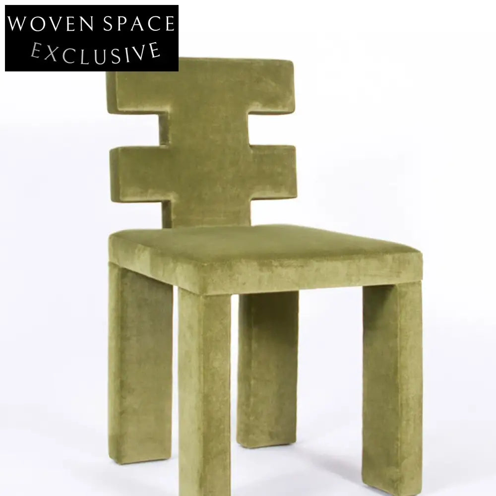 Modern Fabric Upholstered Dining Chair with Backrest for Cafe Restaurant Home