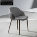 Modern Fabric Upholstered Dining Chair with Metal Legs, Creative Backrest