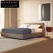 Modern Fabric Upholstered King Bed Frame, Solid Wood, Minimalist Design