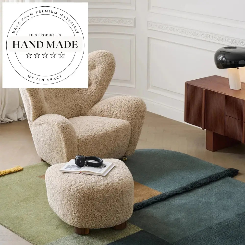 Modern Fabric Upholstered Leisure Armchair for Living Room or Study