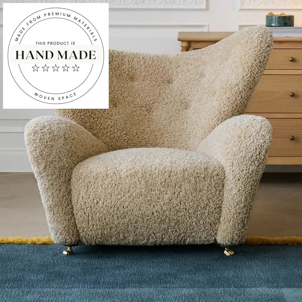 Modern Fabric Upholstered Leisure Armchair for Living Room or Study