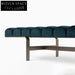 Modern Fabric Upholstered Ottoman Bench with Metal Legs for Living Rooms