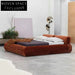Modern Fabric Upholstered Queen King Size Wooden Frame Platform Bed