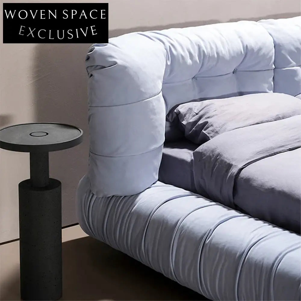 Modern Fabric Upholstered Queen King Wooden Bed Frame with Headboard