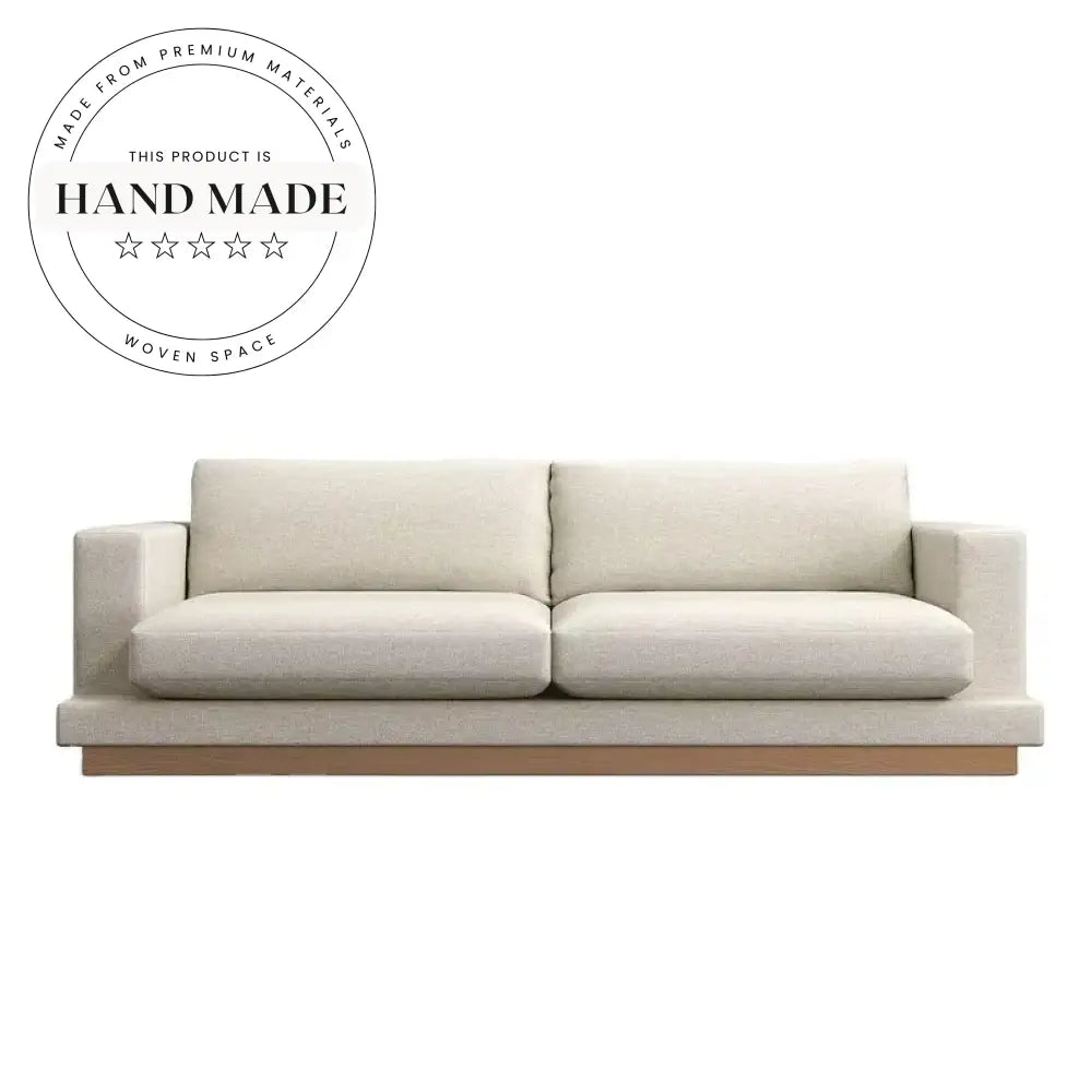 Modern Fabric Wood Apartment 3 Seater Sectional Chaise Sofa