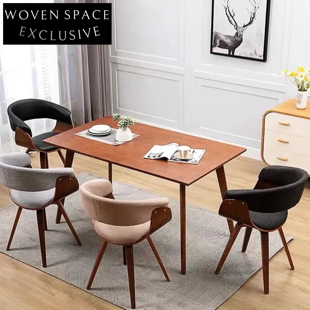 Modern Fabric Wood Dining Chair, High-Quality Restaurant Hotel Furniture