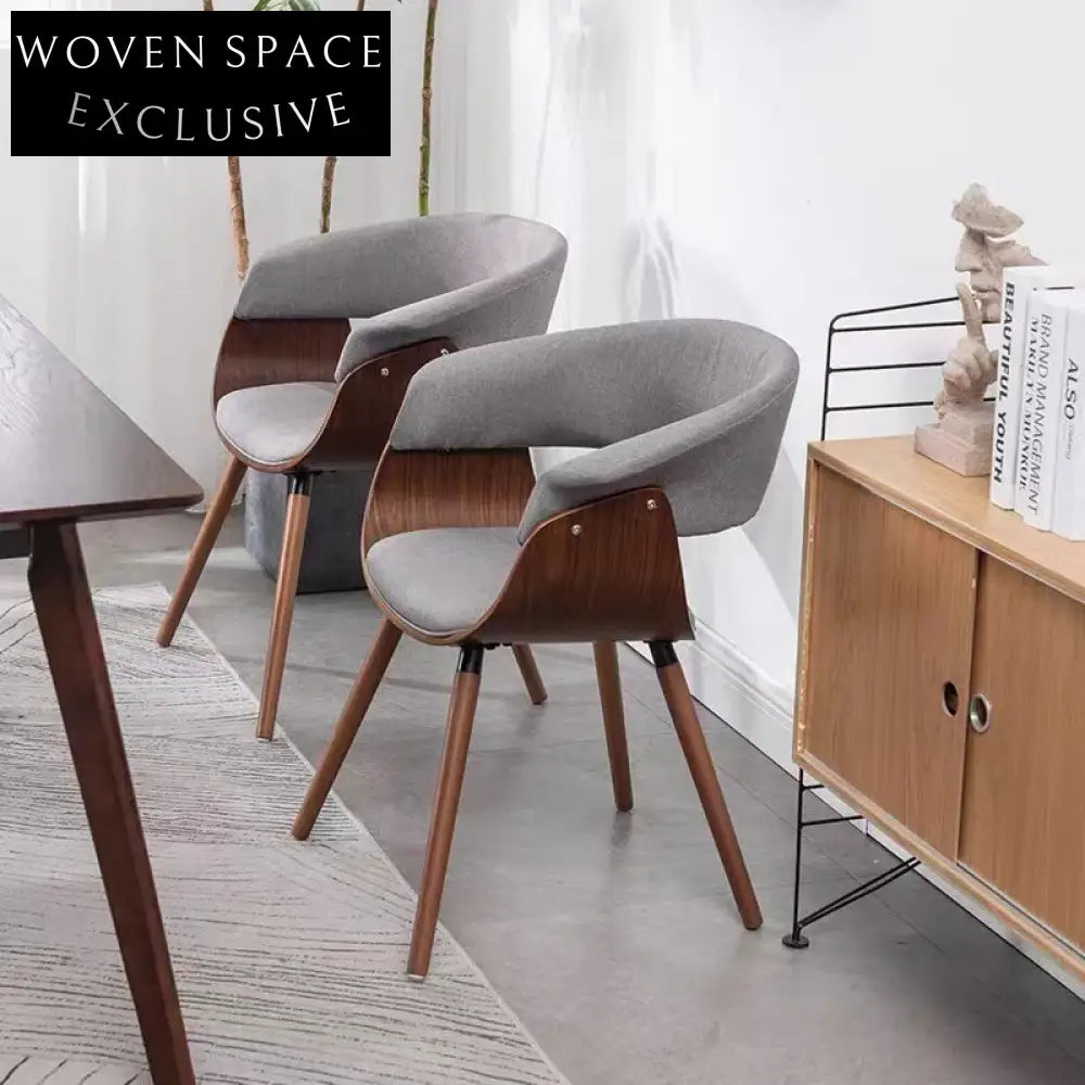 Modern Fabric Wood Dining Chair, High-Quality Restaurant Hotel Furniture