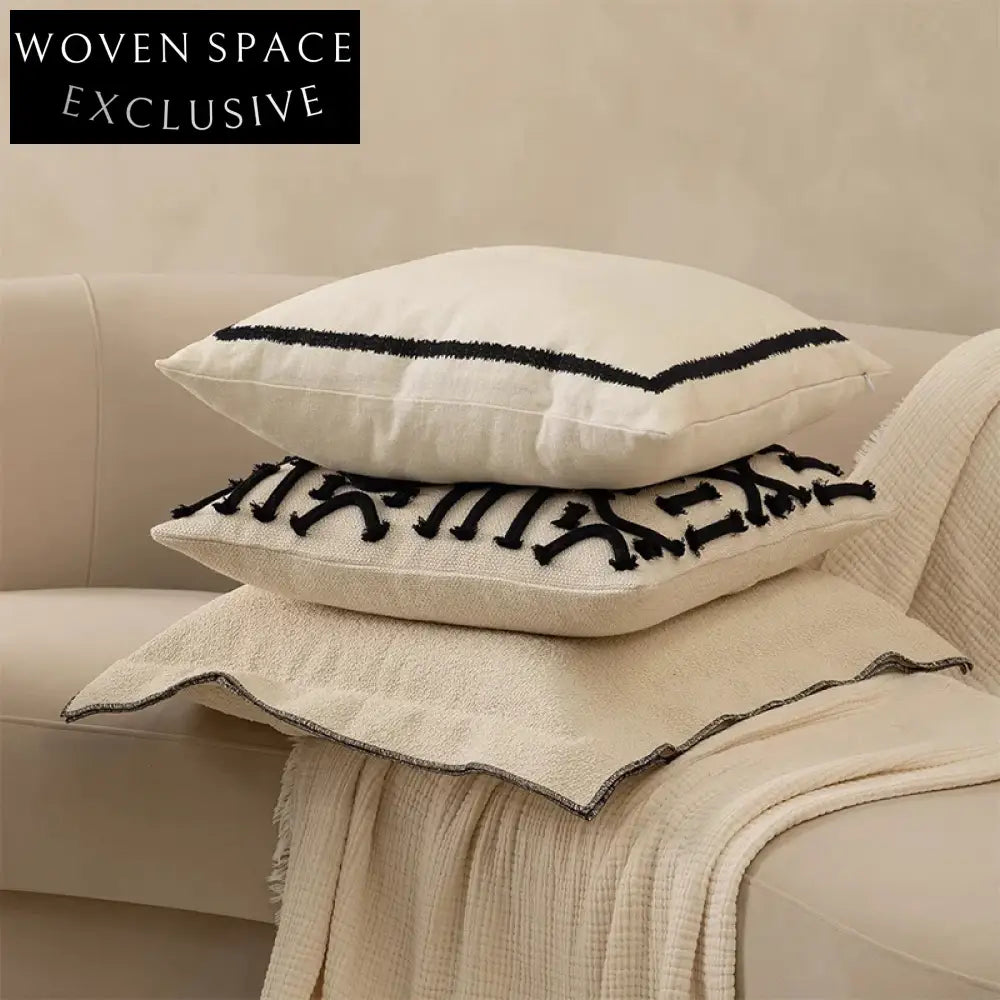 Modern Farmhouse Cotton Rope Decorative Accent Sofa Throw Pillow