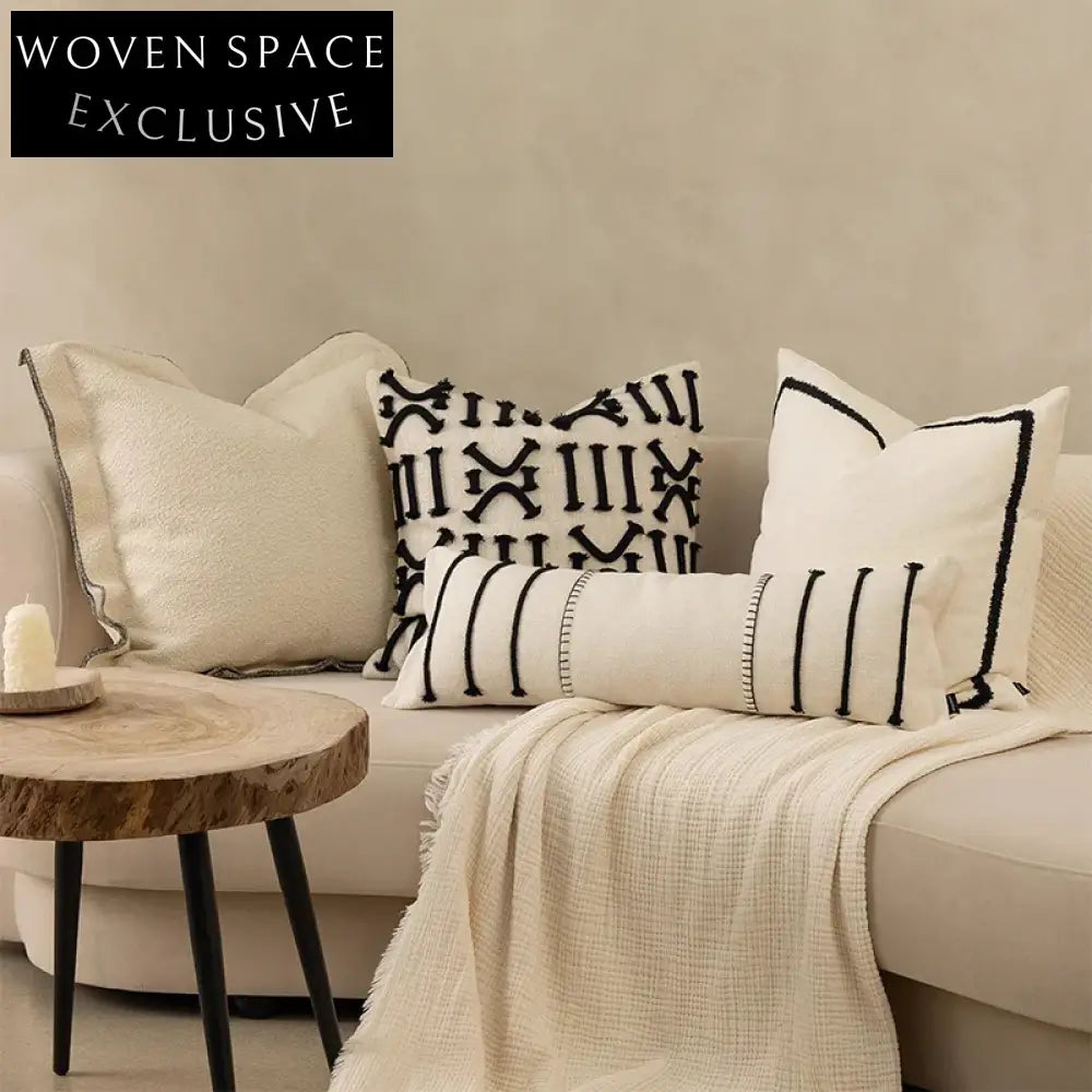 Modern Farmhouse Cotton Rope Decorative Accent Sofa Throw Pillow