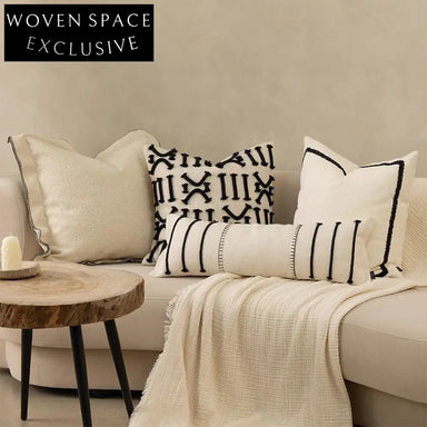 Modern Farmhouse Cotton Rope Decorative Accent Sofa Throw Pillow