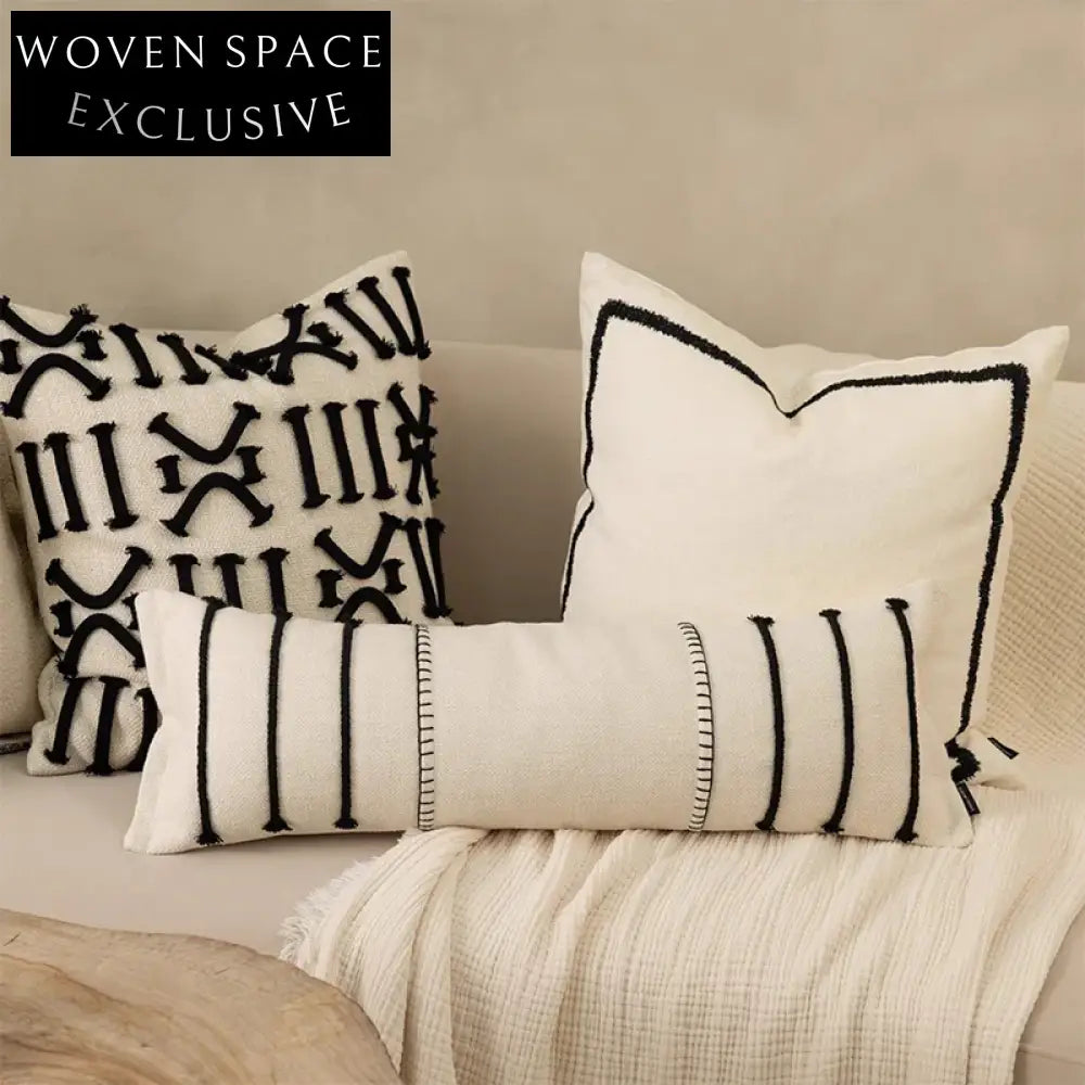 Modern Farmhouse Cotton Rope Decorative Accent Sofa Throw Pillow