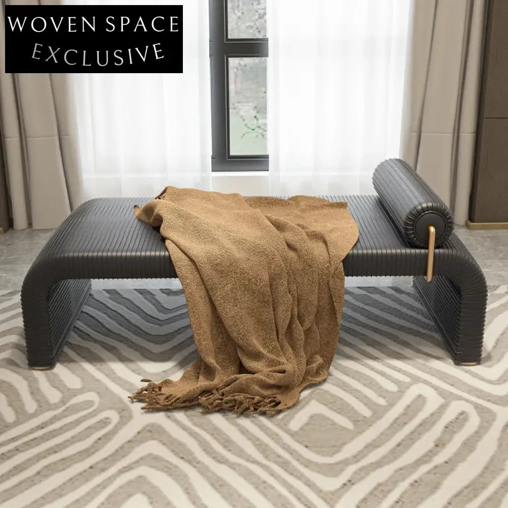 Modern Faux Leather Upholstered Entryway Bench Long Metal Leg Seating