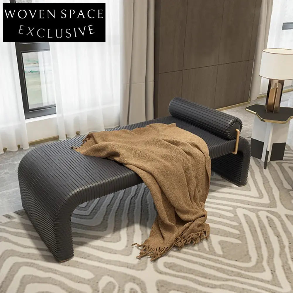 Modern Faux Leather Upholstered Entryway Bench Long Metal Leg Seating