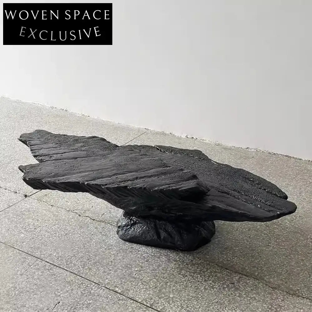 Modern Fiberglass Black Sofa Side Table for Living Room, Apartment Coffee Table